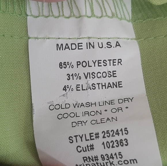 Trina Turk Lime Green Clam Diggers sz 2 - Picture 5 of 7